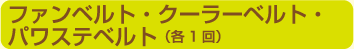ファンベルト・クーラーベルト・パワステベルト（各1回）